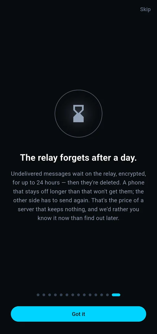 Tip: The relay forgets after a day